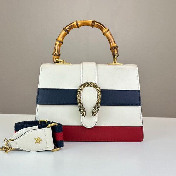 Gucci Tri-color Leather Dionysus With Top Handle Shoulder Bag - Picture 1 of 9
